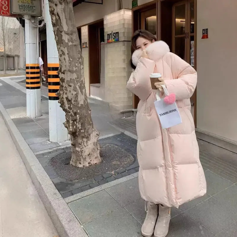 Loose-fitting Long Warm And Thick Cotton-padded Coat