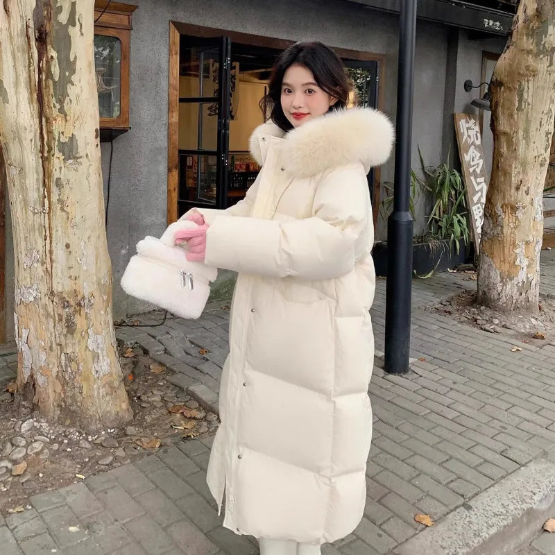 Loose-fitting Long Warm And Thick Cotton-padded Coat