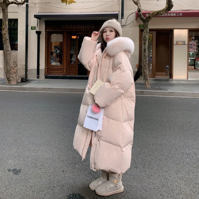 Loose-fitting Long Warm And Thick Cotton-padded Coat