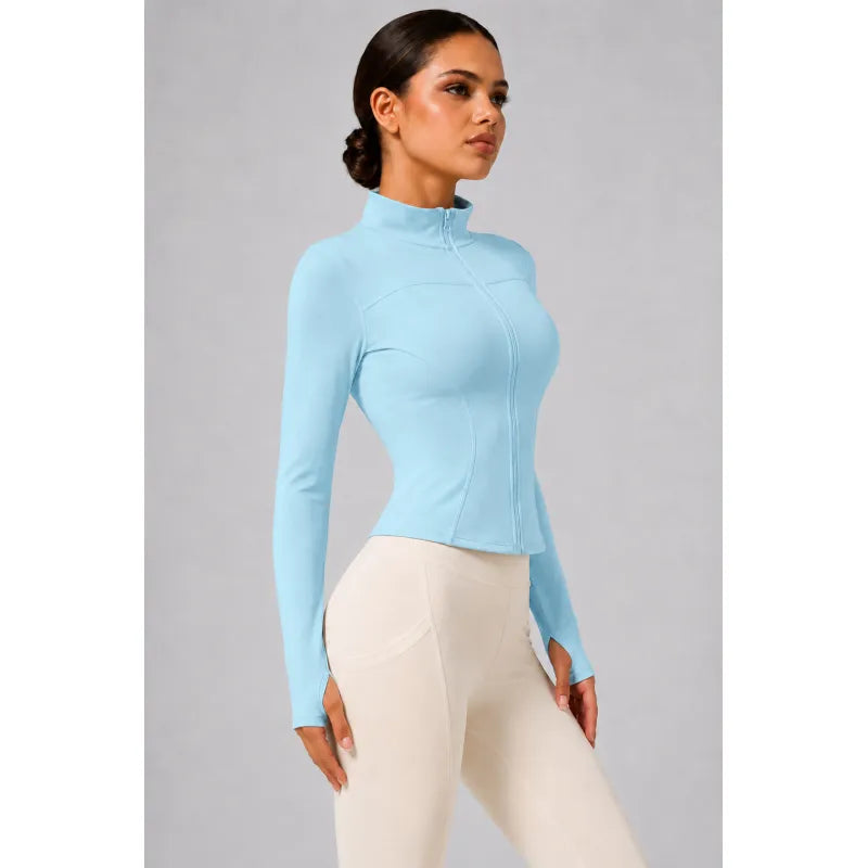 Stand-up Collar Form-fitting Sports Jacket