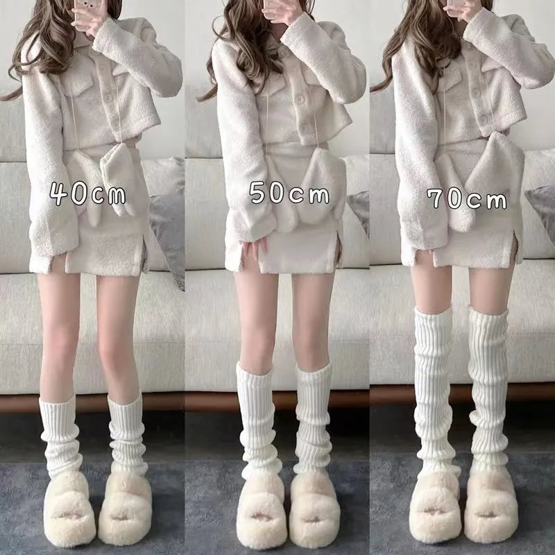 Thick Knitted Sock Booties For Women
