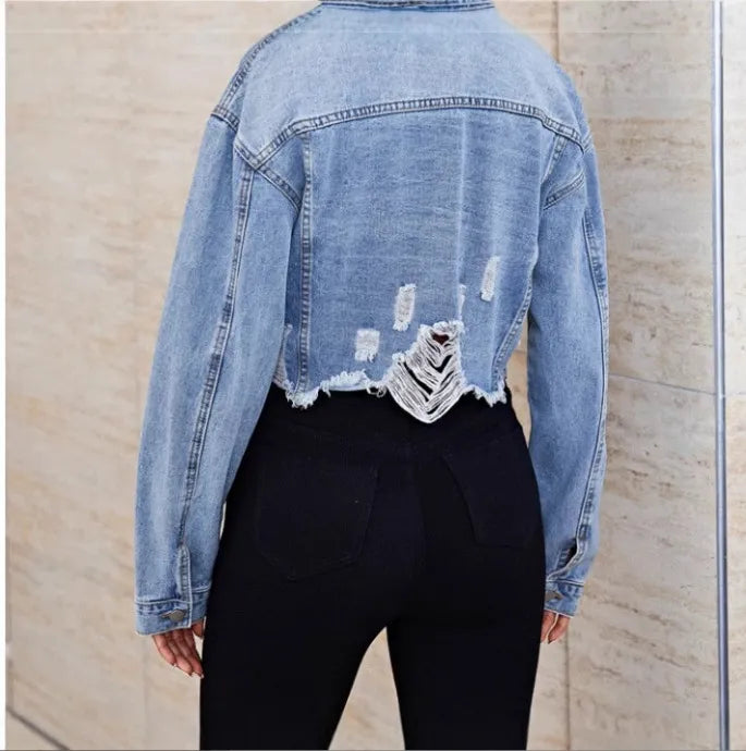 Women's Casual Short Denim Jacket