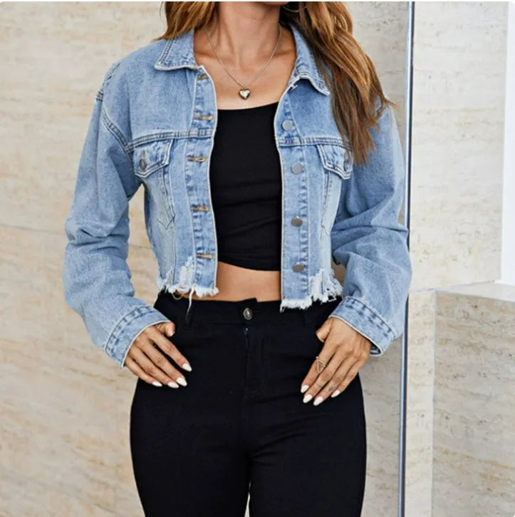 Women's Casual Short Denim Jacket