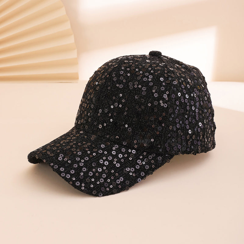 Women's Full Sequin Adjustable Baseball Cap